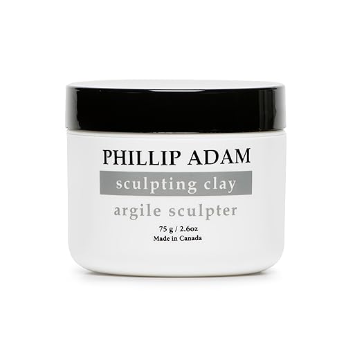 Phillip Adam Sculpting Hair Clay for Strong Hold and Matte Finish - With Bentonite Clay and Natural Beeswax - All Natural Based - 2.6 Ounce