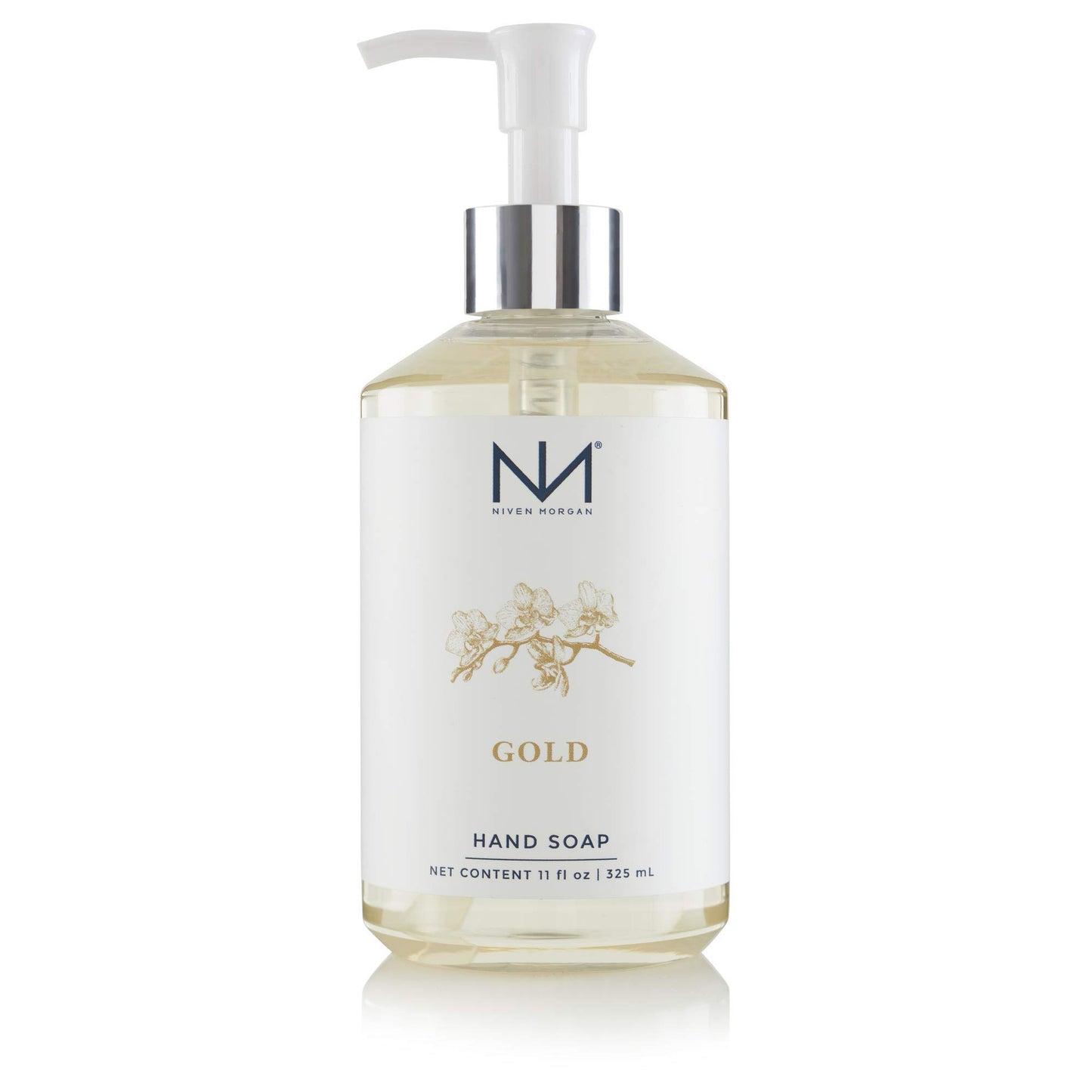 Niven Morgan Gold Hand Soap, 11 oz - Luxury Liquid Hand Wash with Rich Lather, Elegant Fragrance for Kitchen and Bathroom