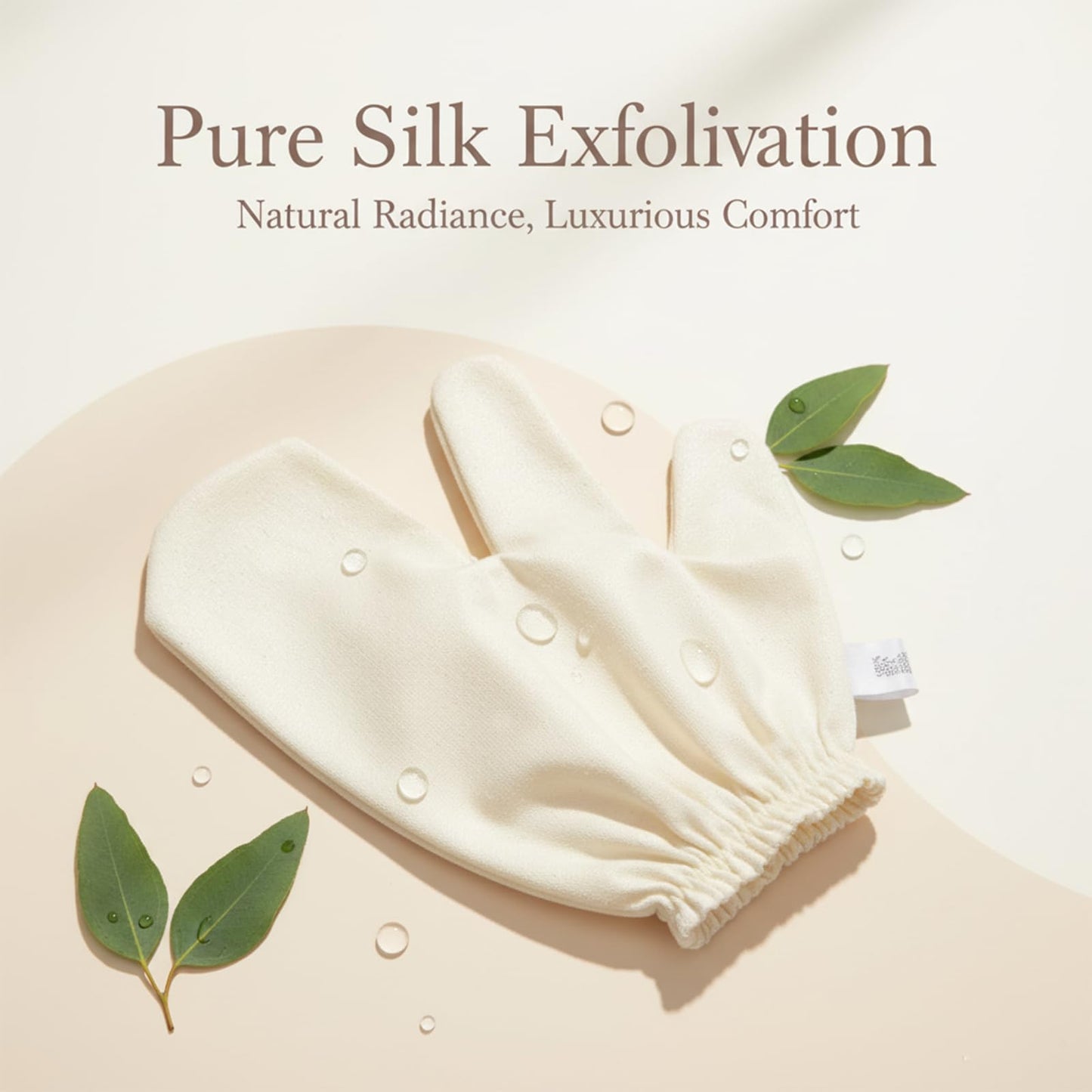 Garshana Gloves - 100% Natural Silk Gloves, Suitable for Dry Brushing and Exfoliation - Ayurvedic Massage Gloves with Secure Elastic Wristband (1 pc) Beauty and Personal Care Garshana