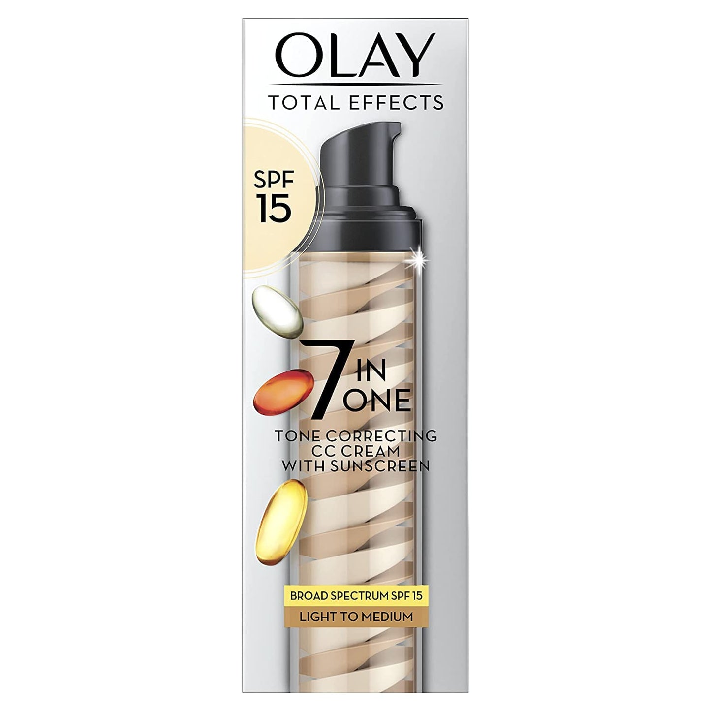 Olay Total Effects Tone Correcting SPF 15 Light to Medium UV Moisturizer, 1.7 OZ (Pack of 3)