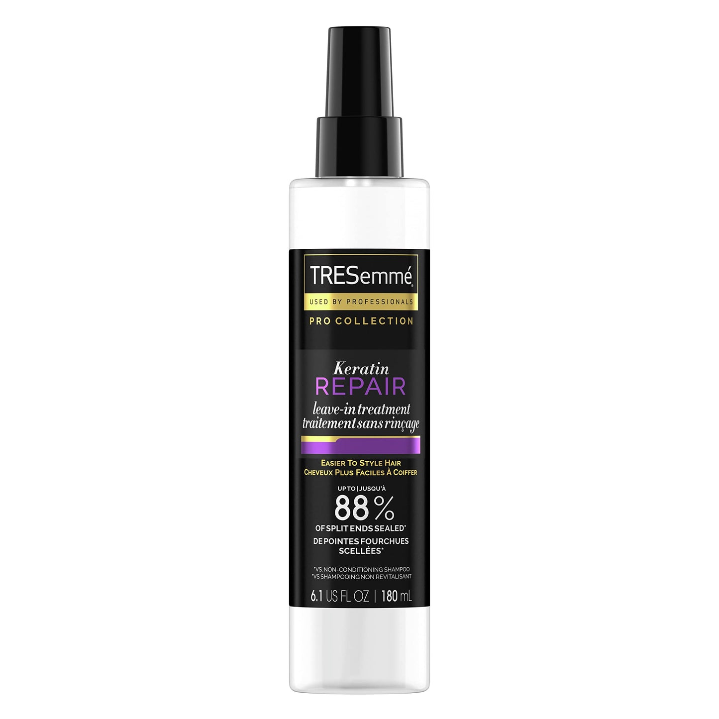 TRESemmé Pro Collection Keratin Repair Leave In Hair Treatment for Strong, Healthy-Looking Hair Care Hair Styling Treatment Spray Visibly Repair Split