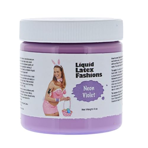 Liquid Latex Fashions- Ammonia Free Neon Violet Makeup Effects Body Costume Creation Paint for Adults and Kids, Ideal for Art and Cosplay, Easy