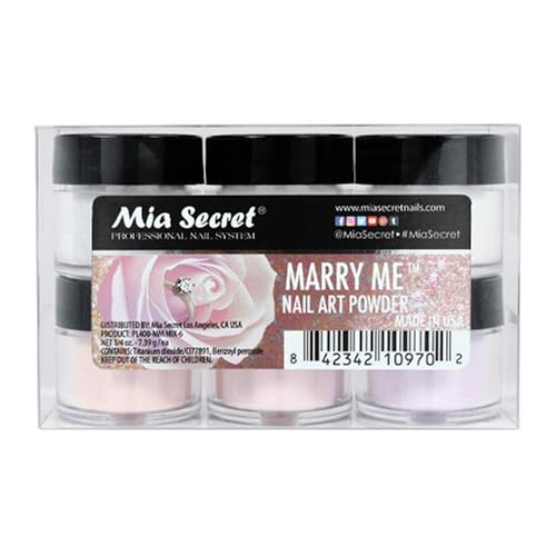 Mia Secret Polymer Marry ME 6 pcs Acrylic Collection Beauty & Personal Care Mia Secret