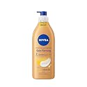NIVEA Skin Firming Melanin Beauty & Hydration Body Lotion with Q10 and Argan Oil, Firmer Skin in as Little As Seven Days, 16.9 Fl Oz Pump Bottle