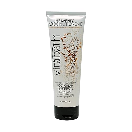 Vitabath Heavenly Coconut Creme Moisturizing Body Cream - Soothing Hydration Vitamin & Nutrient Skin Care - Replenishing All Over Dry Skin Lotion