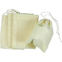 Regency Wraps 100% Cotton Drawstring Bag, Pouches for Enclosing Bulk Spices, Tea, Potpourri, and Jewelry, 100% Cotton Mini Bags, 3" x 4", Pack of 4…