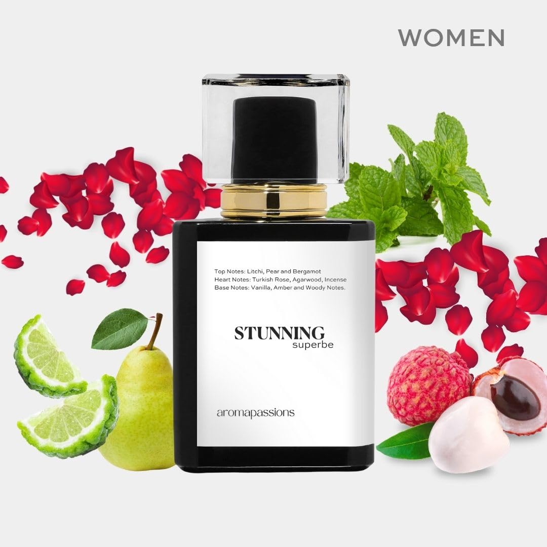 aromapassions STUNNING | Pheromone Perfume for Women | Extrait De Parfum | Long Lasting Dupe Clone Essential Oil Fragrance | Perfume De Mujer | (50 ml Beauty & Personal Care aromapassions