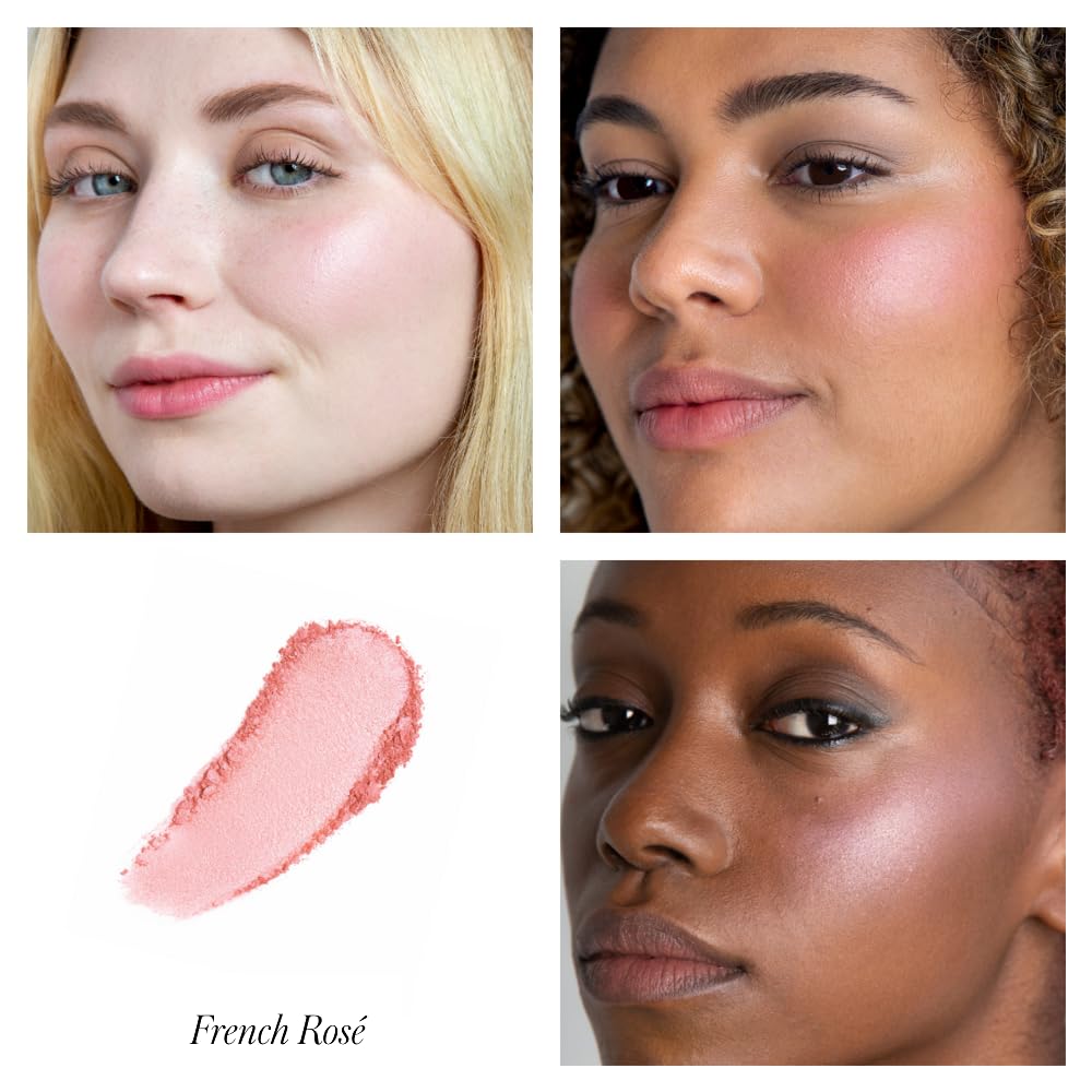 RMS Beauty Redimension Hydra Powder Blush - Hydrating Mineral Powder Blush with Buildable Natural Color, Lightweight Long-Lasting Finish, Clean