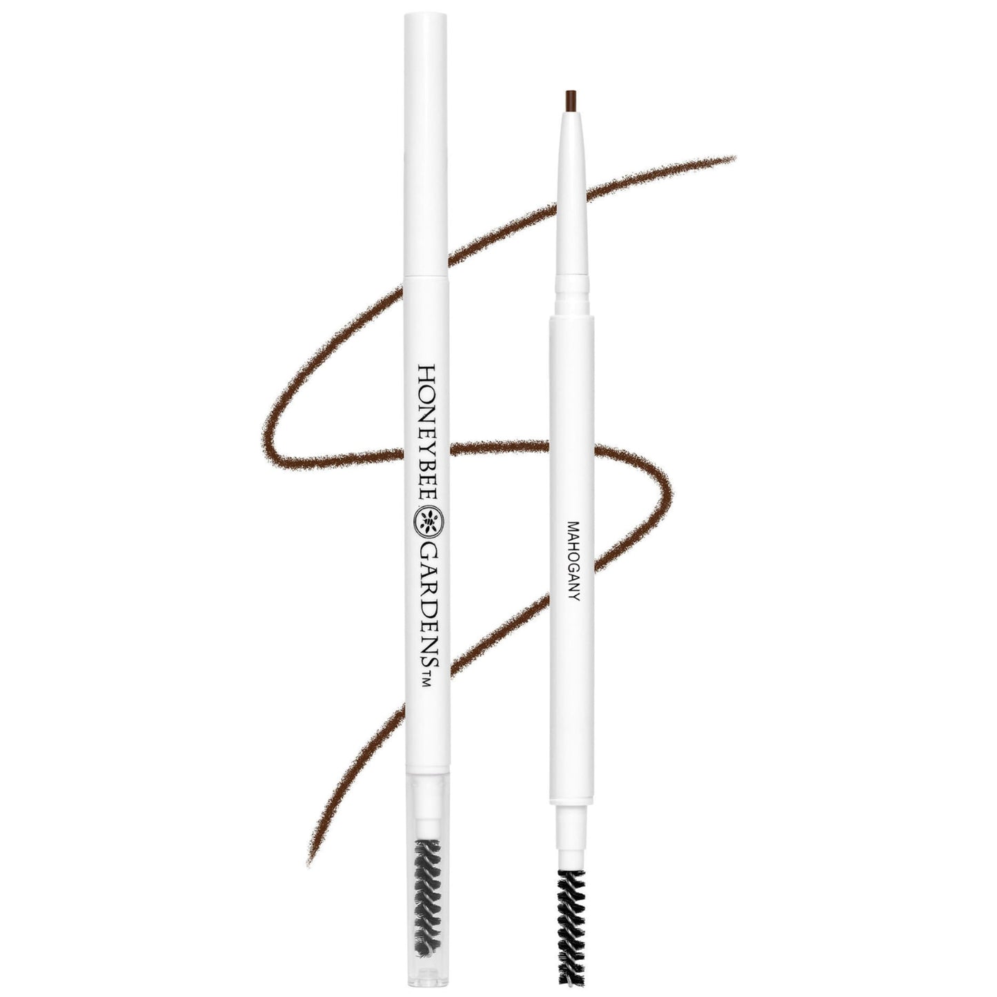 Honeybee Gardens Fine Point Brow Pencil, Mahogany, Long-Lasting Eyebrow Definition, Vegan, Cruelty-Free Beauty
