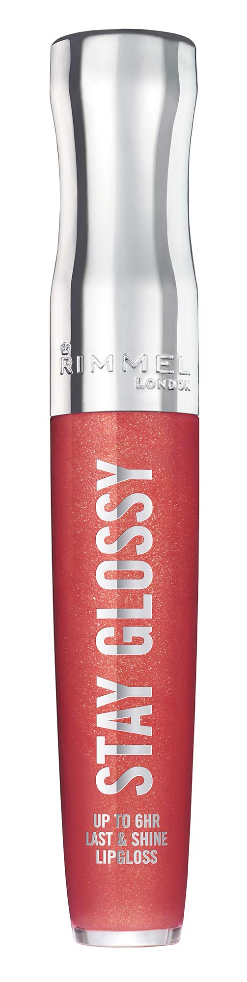 Rimmel Stay Glossy Lip Gloss - Non-Sticky and Lightweight Formula for Lip Color and Shine - 640 All Day Seduction, .18oz