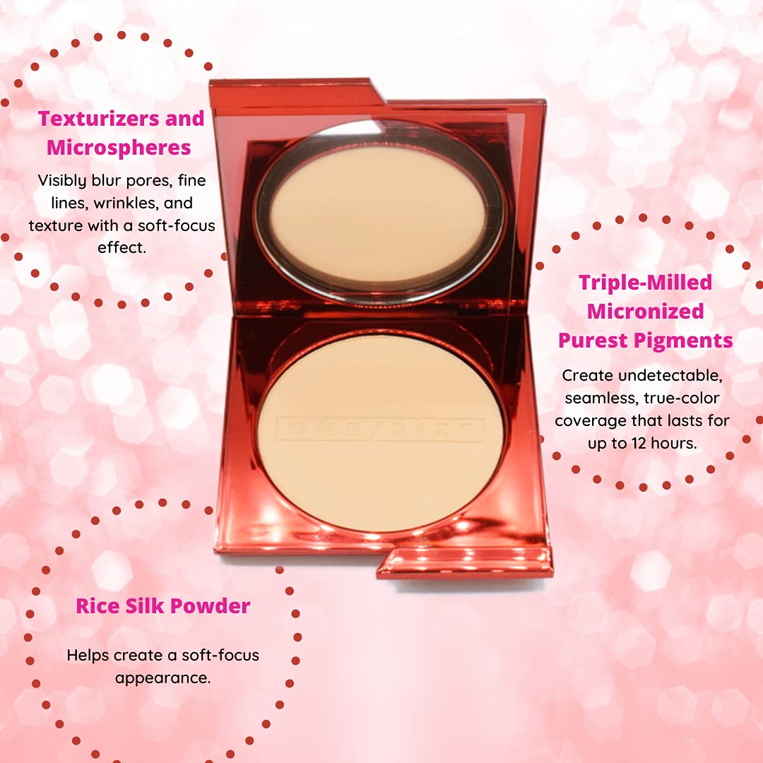 One size One Size Patrick Starrr Turn Up The Base Powder Foundation - Medium 3 (R) - Medium, Rosy Undertones - Face Pressed Powder Makeup Foundation