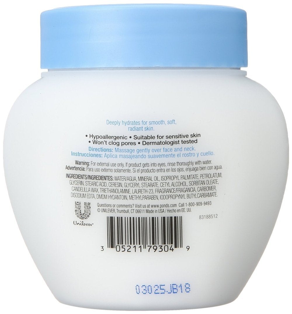 Pond's Dry Skin Cream Facial Moisturizer, Rich Hydration for Dry Skin, 10.1 oz (Pack of 12)