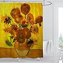 Grace Scarves Grace Art Shower Curtain, Vincent Van Gogh, Sunflowers
