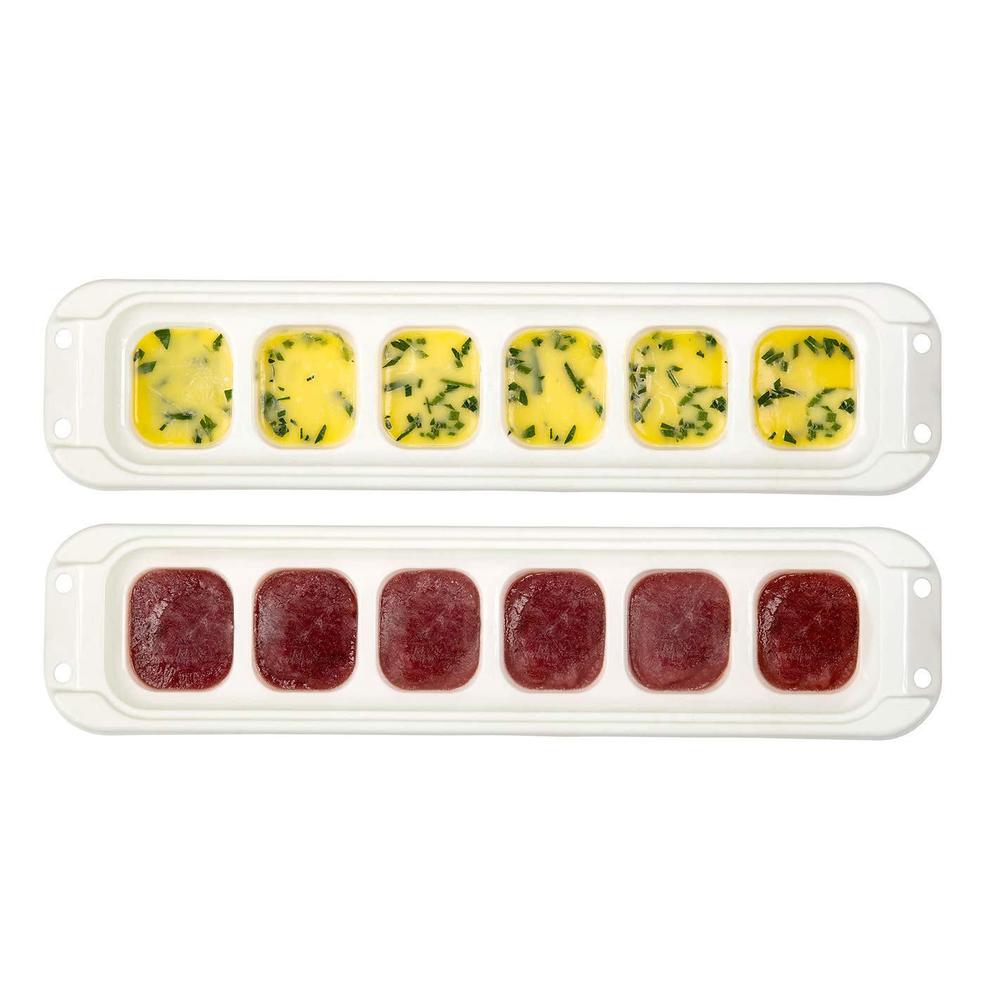 Prepworks Freezer Pods 2 Tablespoon Reusable Food Storage Tray Containers, Set of 2, Blue/White