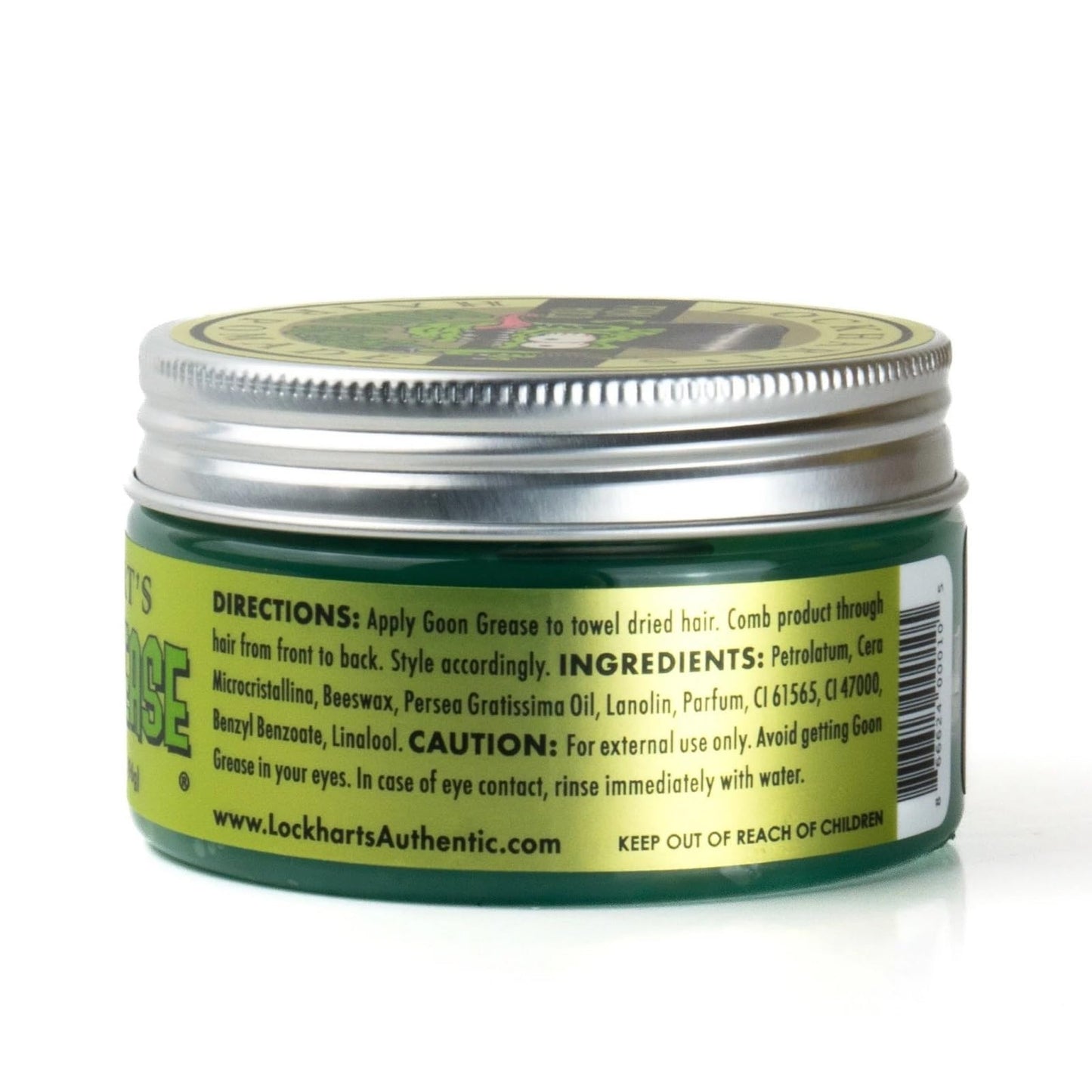 LOCKHART'S Hand Crafted Cinnamon Sandalwood Goon Grease Hair Pomade Heavy Hold 3.4 oz
