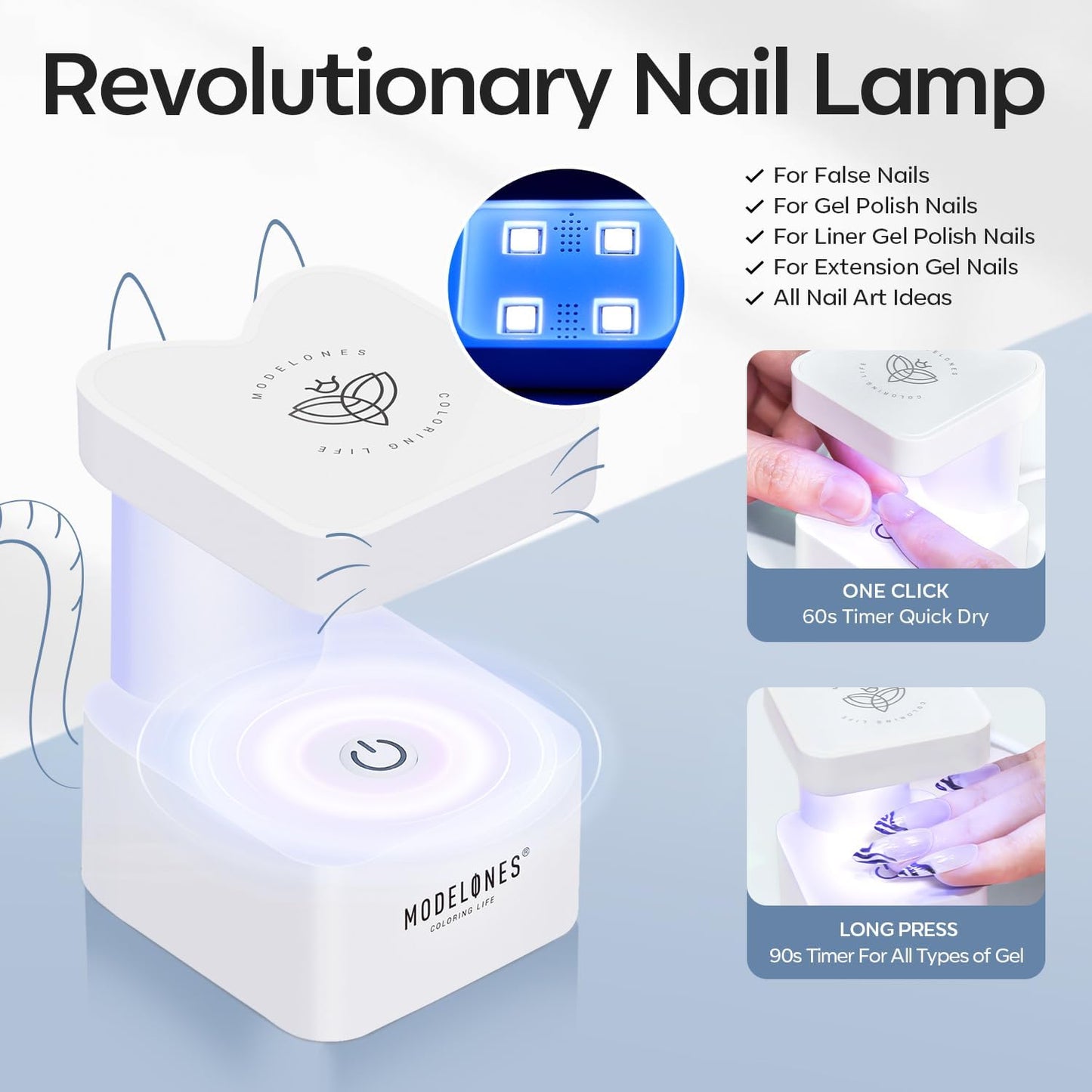 modelones X Nail Gel Kit Medium Almond, 9-in-One Nail Glue with Mini UV Light 216Pcs 12Sizes Pre-Etched Press ons Fake Acrylic Extension Kit DIY Salon Beauty and Personal Care modelones