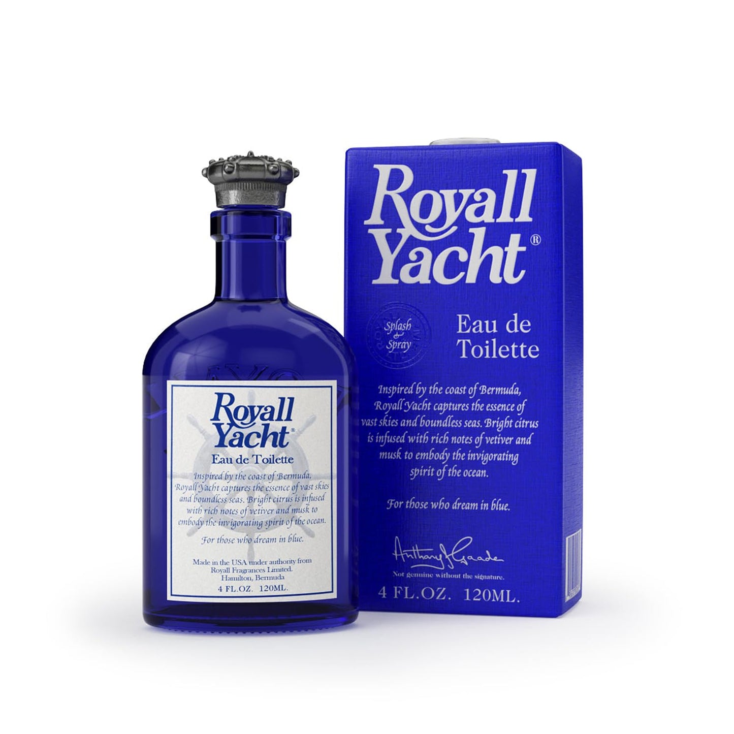Royall Yacht Eau de Toilette, Classic Aftershave Cologne for Men with Bay Rum, Royal Lyme Fine Perfume Scent, Fragrance Gift, Masculine Grooming