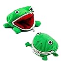Frog Coin Wallet, Anime Cosplay Plush Frog Coin Purse Green Cartoon Frogs Money Pouch Cute Funny Wallet for Halloween Gifts