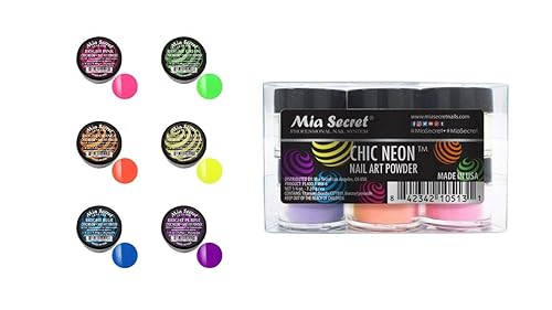 Mia Secret Acrylic Powder - Chic NEON 6 pcs Acrylic New Collection!