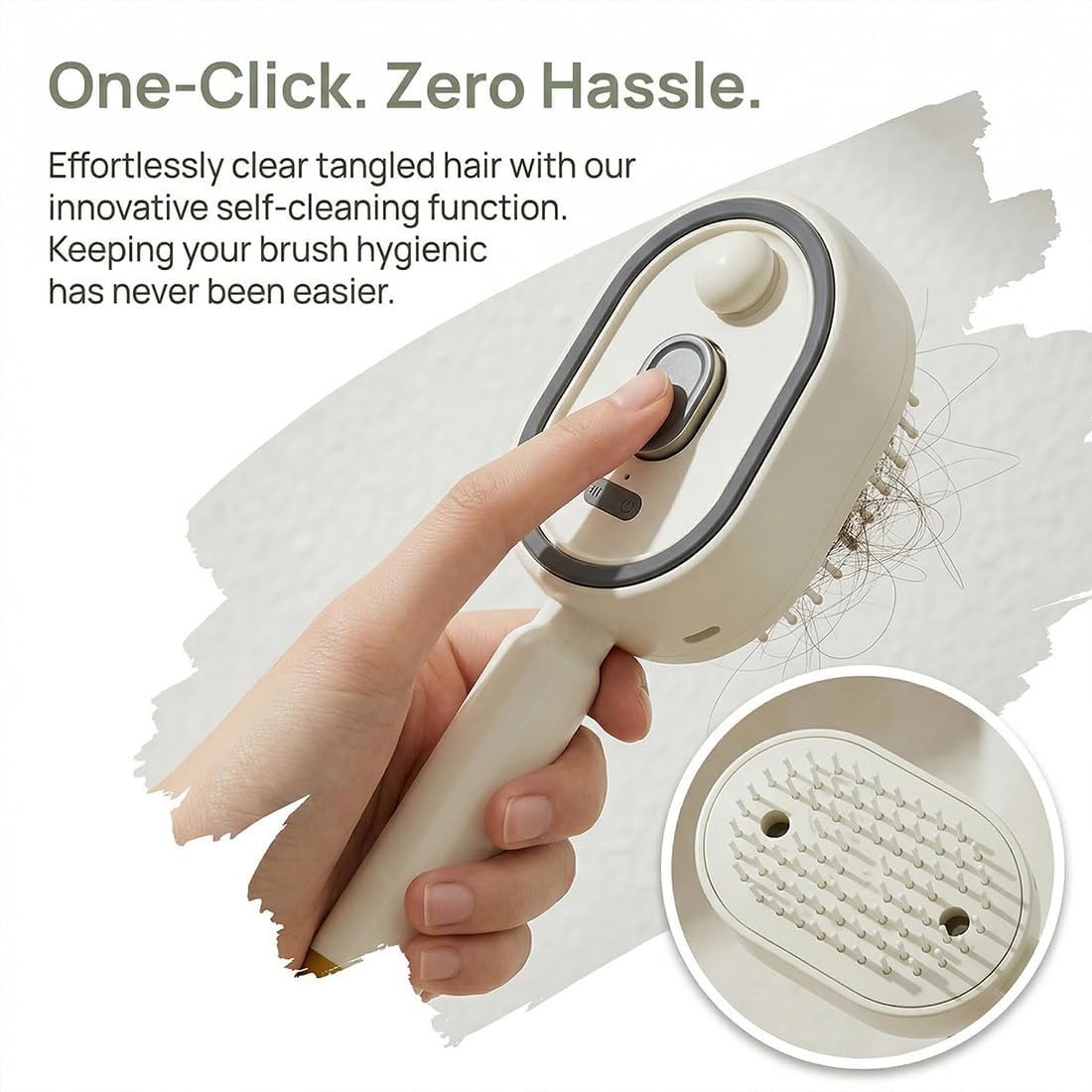 Electric Spray Air Cushion Massage Comb, Upgraded 3 in 1 Rechargeable Air Cushion Hair Brush, Retractable Self-Cleaning Steam Brush for Frizzy Hair Beauty and Personal Care rohxizw