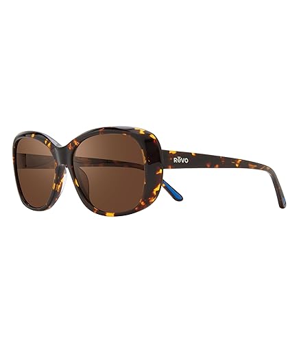 Revo Sunglasses Sammy: Women's Polarized Lens with Eco-Friendly Butterfly Frame, Tortoise Frame with Terra Lens