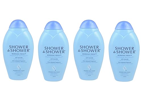 Shower to Shower Morning Fresh Body Powder with Lavender for Men & Women, Talc Free, Sweat Absorbing, Prevents Chafing & Odor, Deodorizing - 13 oz