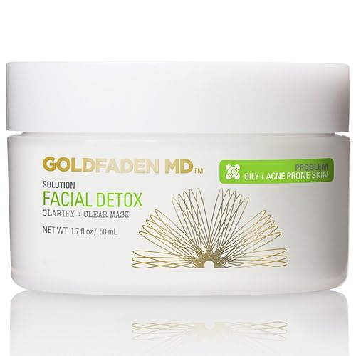 GOLDFADEN MD Facial Detox Mask Clarifying Face Mask w/Zinc Oxide, Sulfur, Salicylic Acid & Grapefruit Purifying Deep Clean Minimizes the Appearance