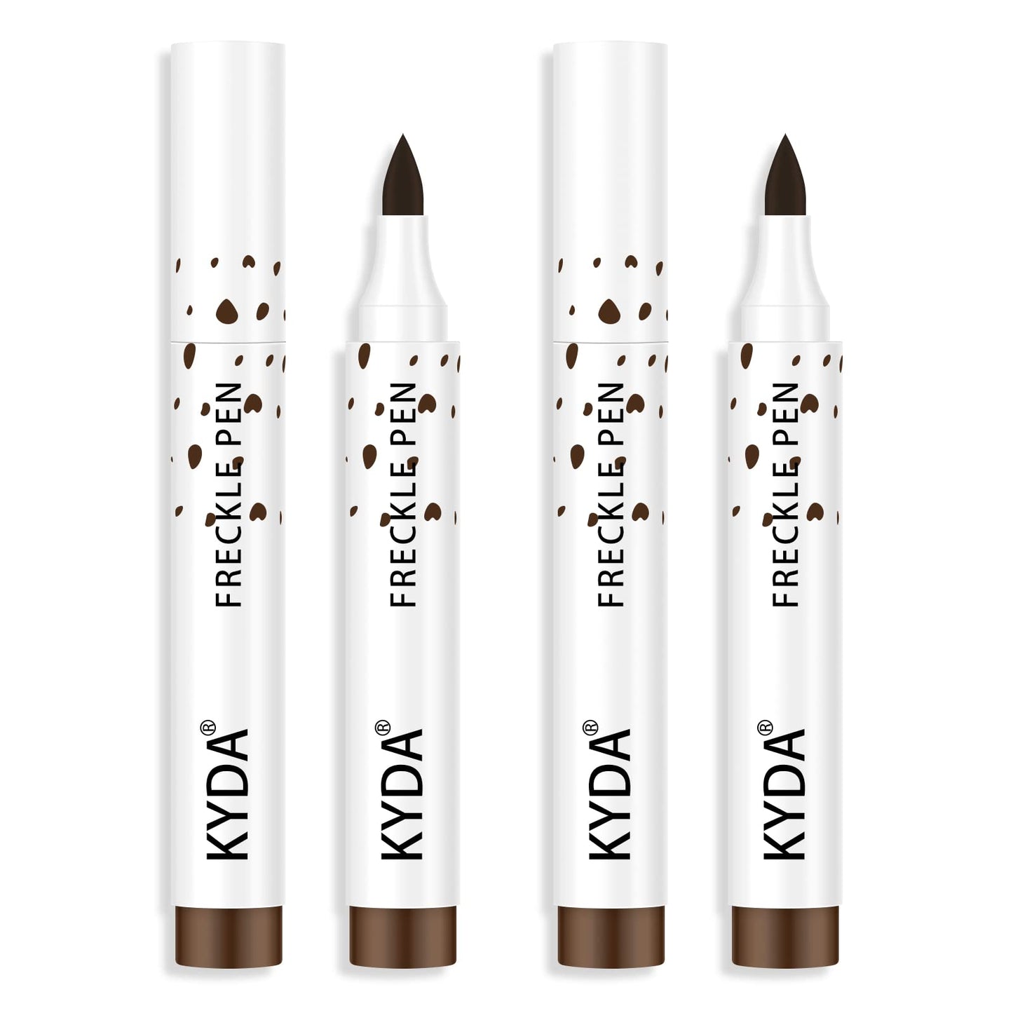 KYDA 2 Pcs Freckle Makeup Pen, Natural Lifelike Freckle Makeup Magic Color, Waterproof Longlasting Soft Dot Sopt Pen, for Natural Effortless