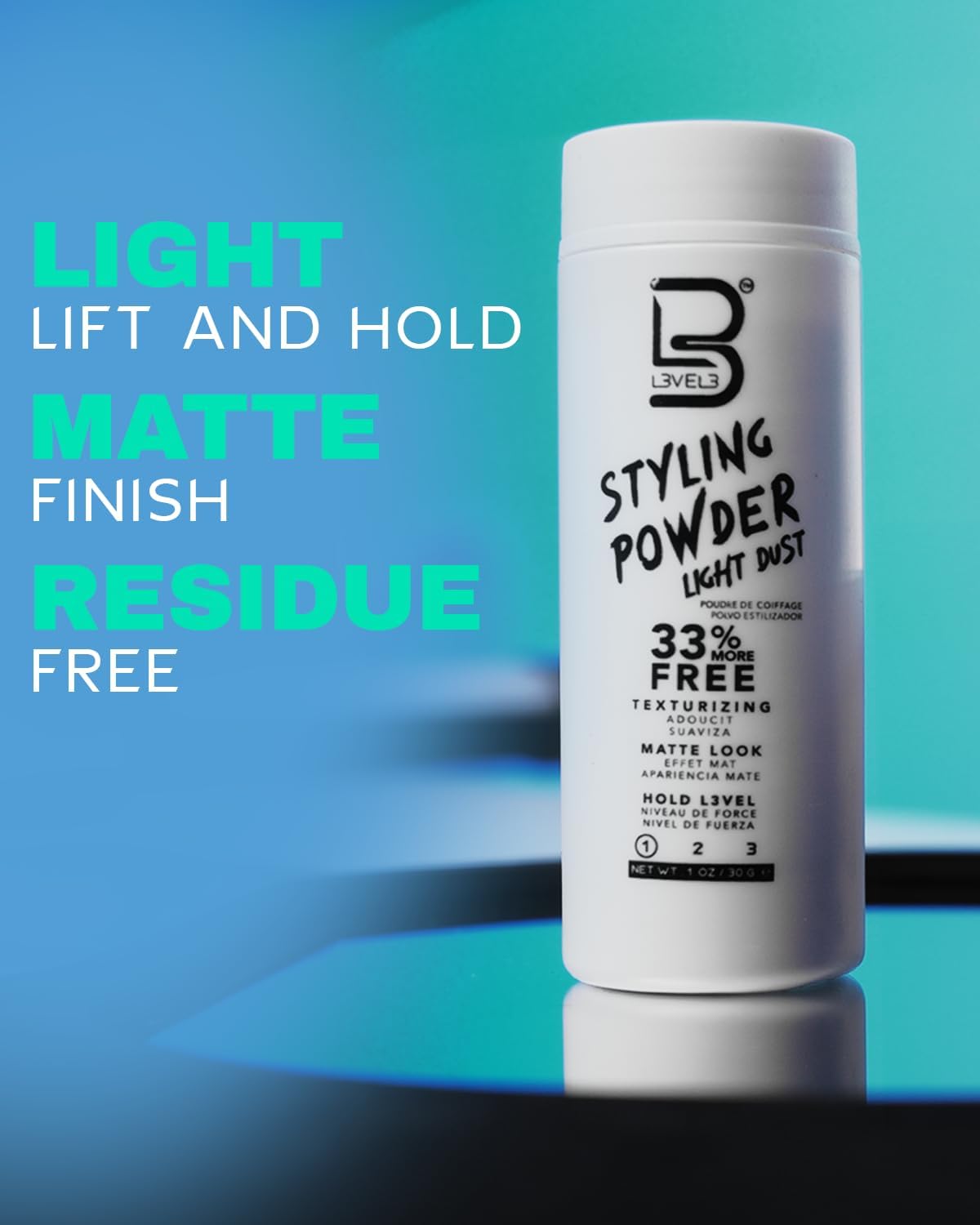 L3 - Level 3 Light Hold Styling Powder - Natural Matte Hairstyle - Texturizing and Volumizing - Casual and Messy Hairstyles (2 Pack)