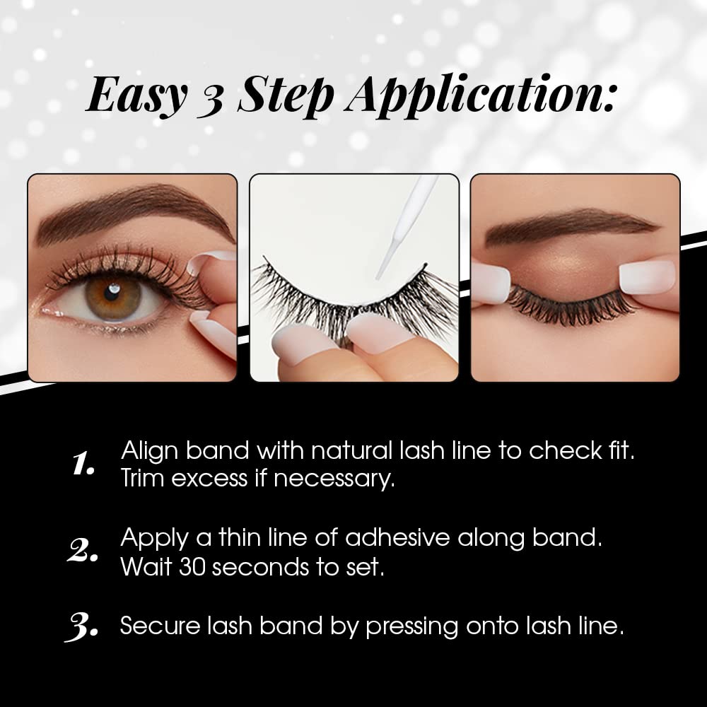 Ardell 3D Faux Mink Lashes 865 - Lightweight, Reusable, Wispy False Eyelashes for a Dramatic Natural Look, 1 Pair