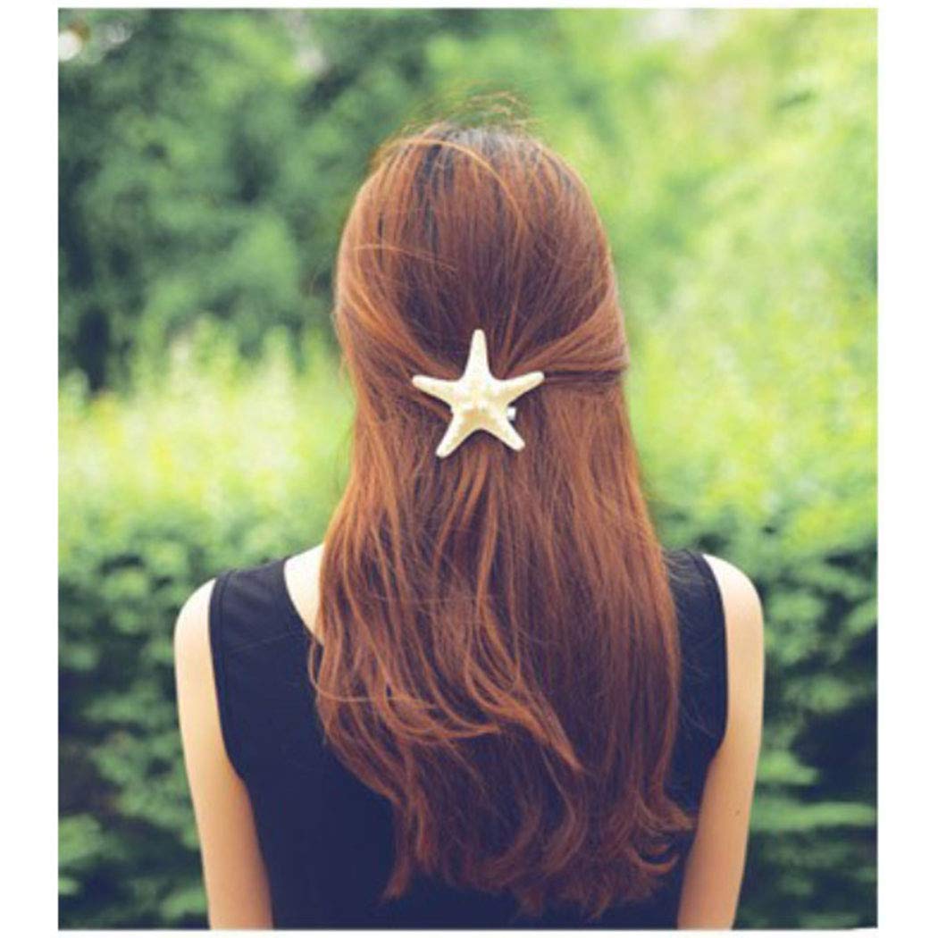 Aluinn Starfish Hair Clip Boho Barrettes Lovely Mermaid Beach Hair Hairpin Jewelry for Women Set of2