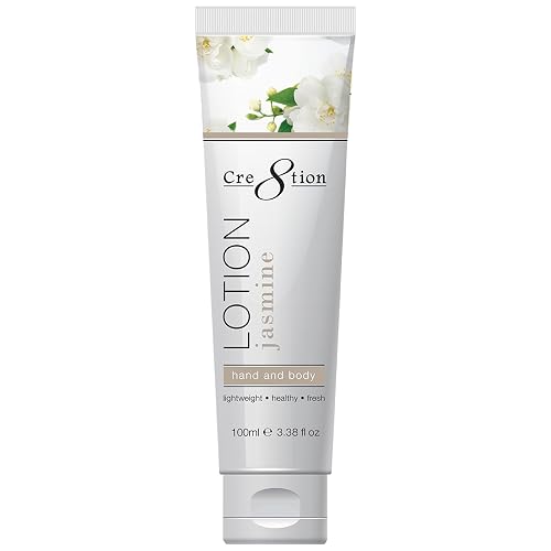 Cre8tion Spa Jasmine Hand & Body Lotion, Luxurious Lightweight Moisturizer for Silky, Smooth Skin, 3.3 Fl Oz