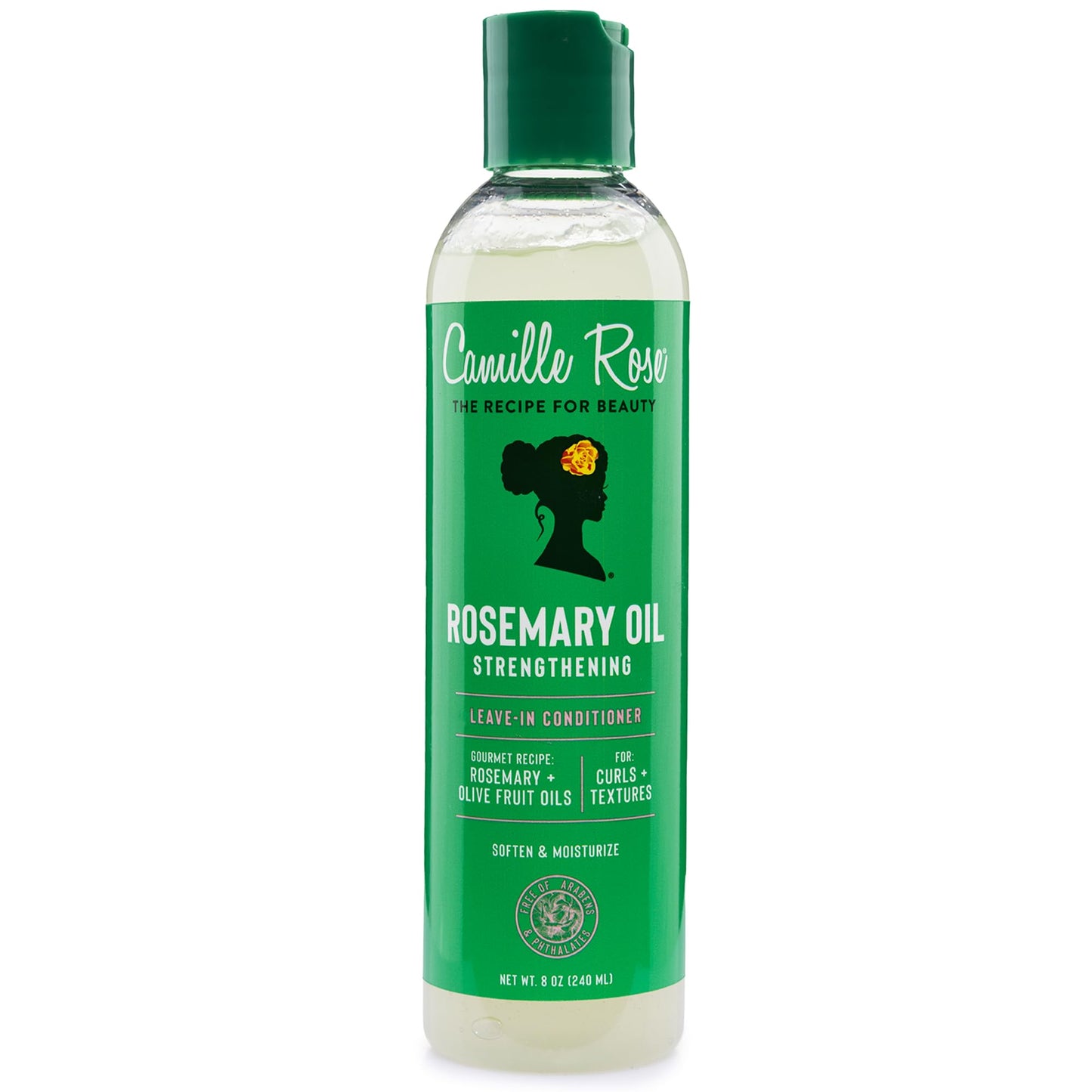 Camille Rose Leave-in Conditioner, Rosemary Oil - Deep Conditioning for Hair Strengthening, Detangling, Dry Scalp Moisturizer, 8 Oz