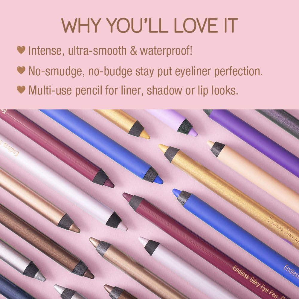 Pixi Beauty Endless Silky Eye Pen (Black Noir) | Waterproof & Hypoallergenic | 0.04 oz/1.2 g