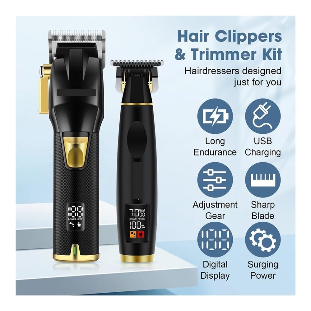 EWKYLSEM Hair Cutting Wireless Adjustable Electric Clipper Men's Professional Rechargeable Beard Trimmer(Green) Beauty and Personal Care EWKYLSEM