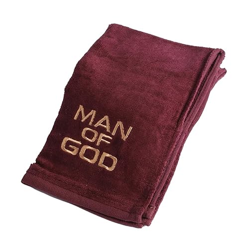 Embroidered Hand Towels - 'Man of God' - Gifts for Pastor, Clergy, & Ministers - Pastor Towel - Hand Towel with Gold Lettering Swanson Christian…