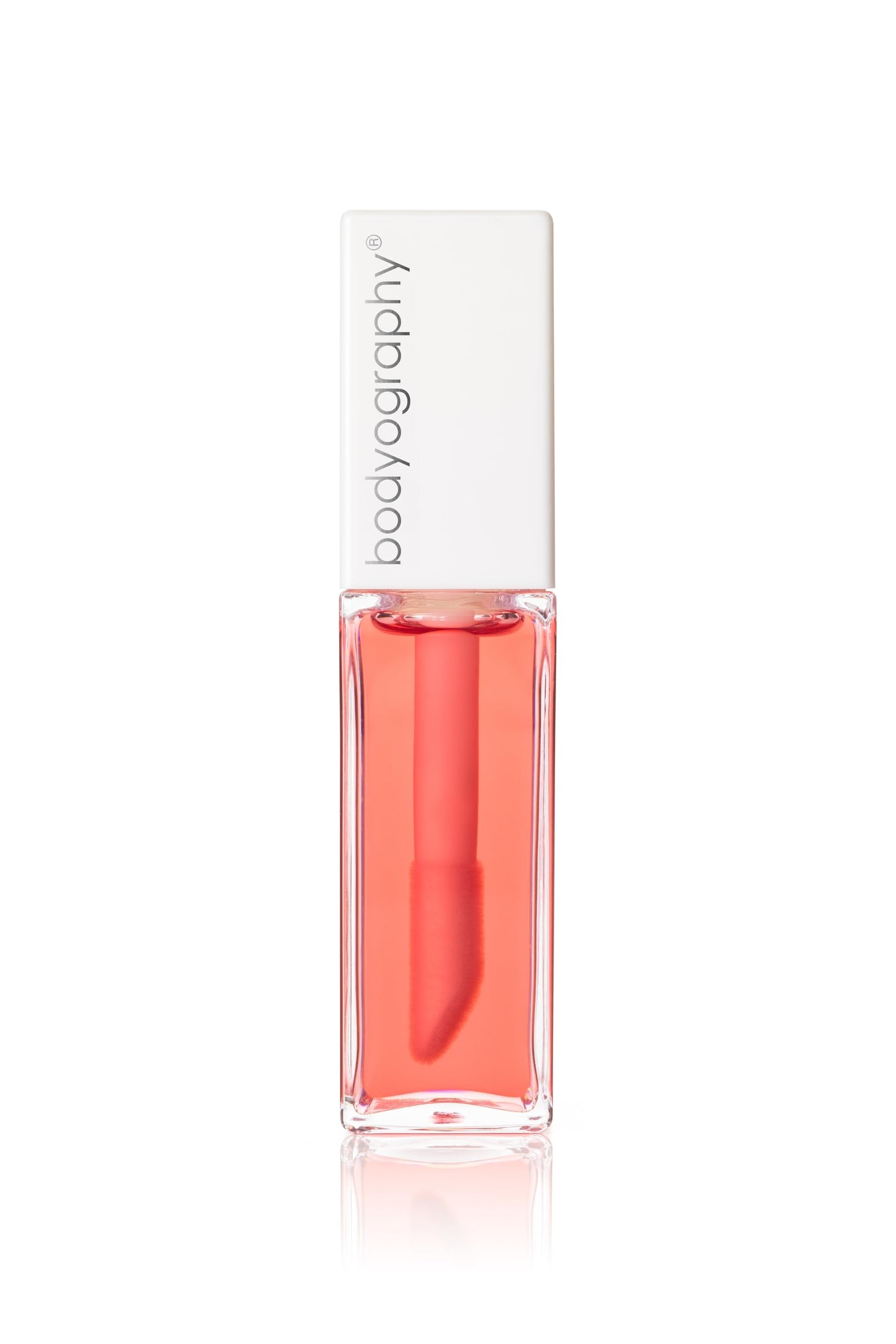 Bodyography Glossy Lip Oil with Plant Squalane & Jojoba | Hydrating Pink Tint Lip Gloss for All Skin Tones | Non-Sticky Vegan Lip Moisturizer with