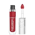 L'Oreal Paris Plump Ambition Hyaluron Lip Oil, 24 HR Lip Gloss with Hyaluronic Acid, Volumizing Formula with Glass-Like Shine, Cherry Cherie 390, 0.16