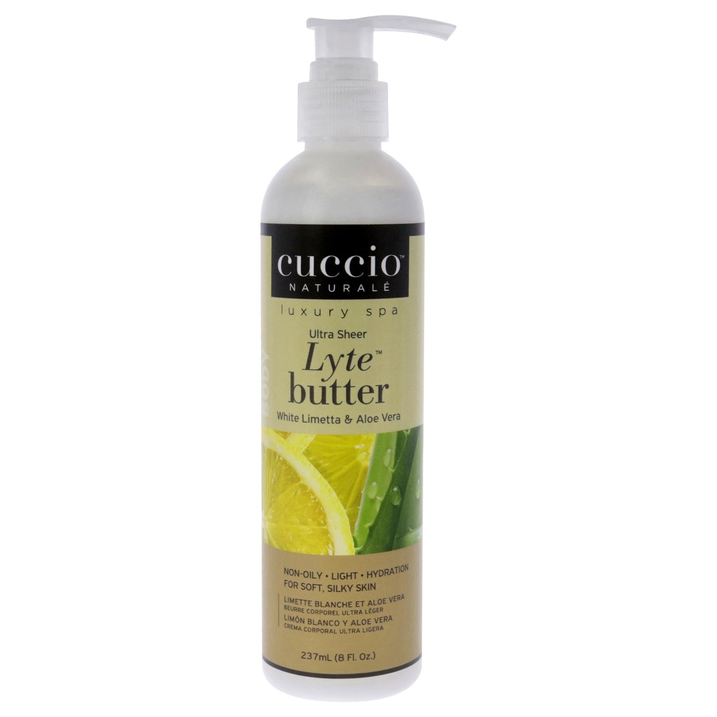 Cuccio Naturale Lyte Ultra-Sheer Body Butter - Replenishing Scented Moisturizer Cream - Deep Hydration To Repair Dry Skin - All Natural, Cruelty-Free