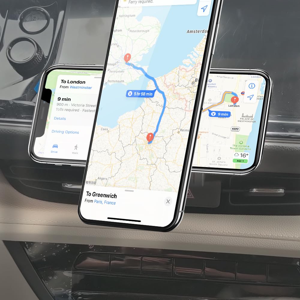 BEERTE Fits Magsafe Car Mount Fit for Buick Envision 2021-2023 Strong Magnets 360° Rotation Magnetic Phone Holder Mount for Car Vent Fit for iPhone…