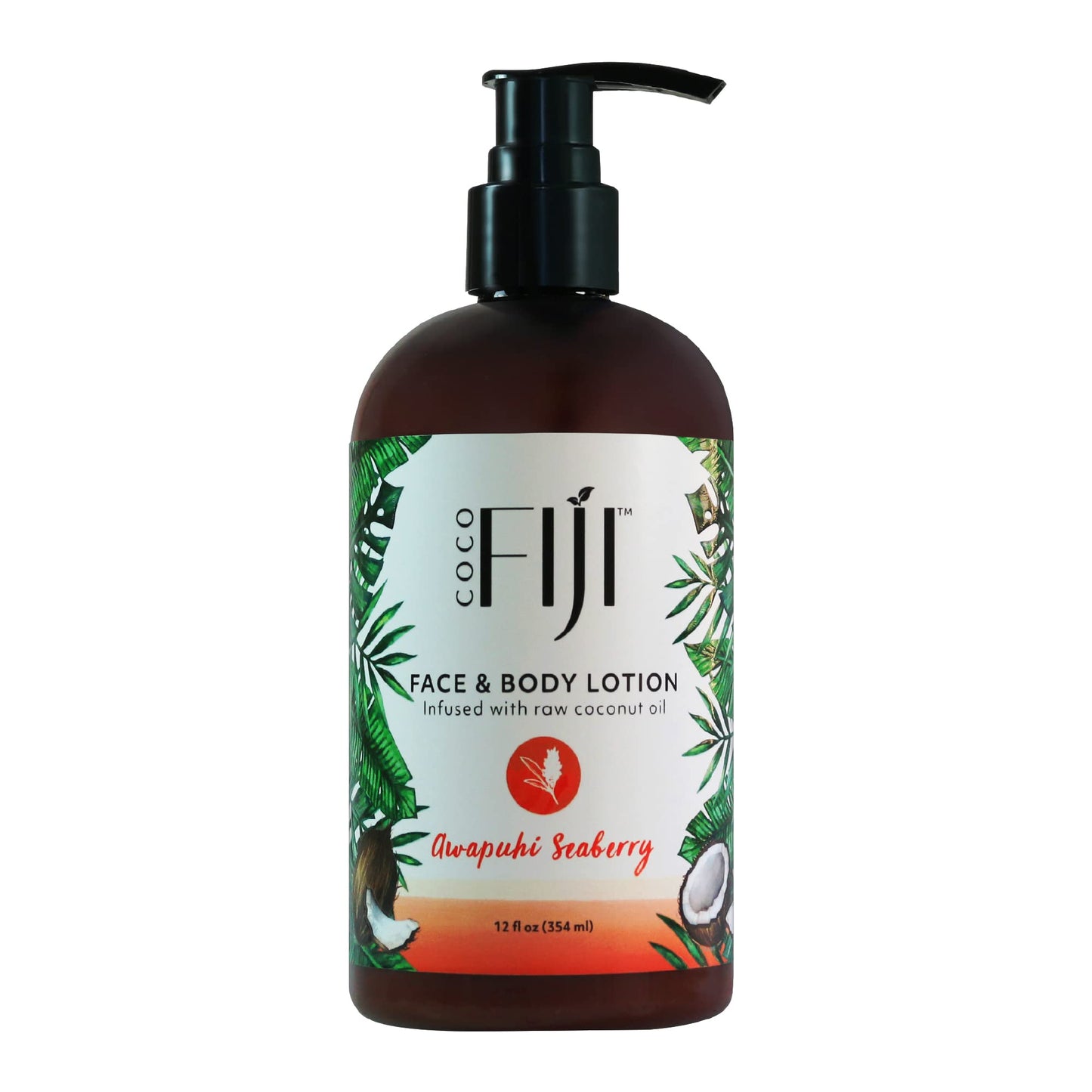 Coco Fiji Face & Body Lotion Infused With Coconut Oil | Lotion for Dry Skin | Moisturizer Face Cream & Massage Lotion for Women & Men | Awapuhi