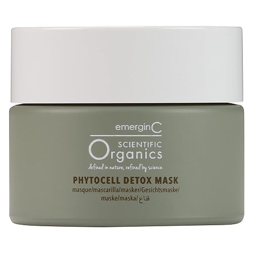 emergin C Scientific Organics Phytocell Detox Mask - Hydrating Facial Mask with French Green Clay, Seaweed + Plant Stem Cells - Draws Out Impurities +