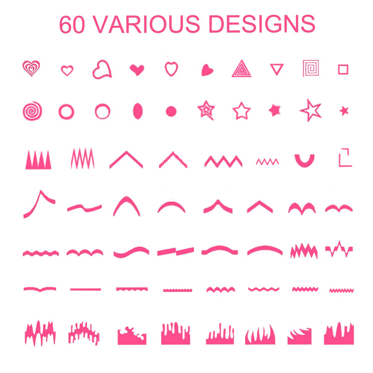 TailaiMei 1768 Pieces 60 Designs French Manicure Nail Stickers, Nail Art Tips Guides for DIY Decoration Stencil Tools (36 Sheets)