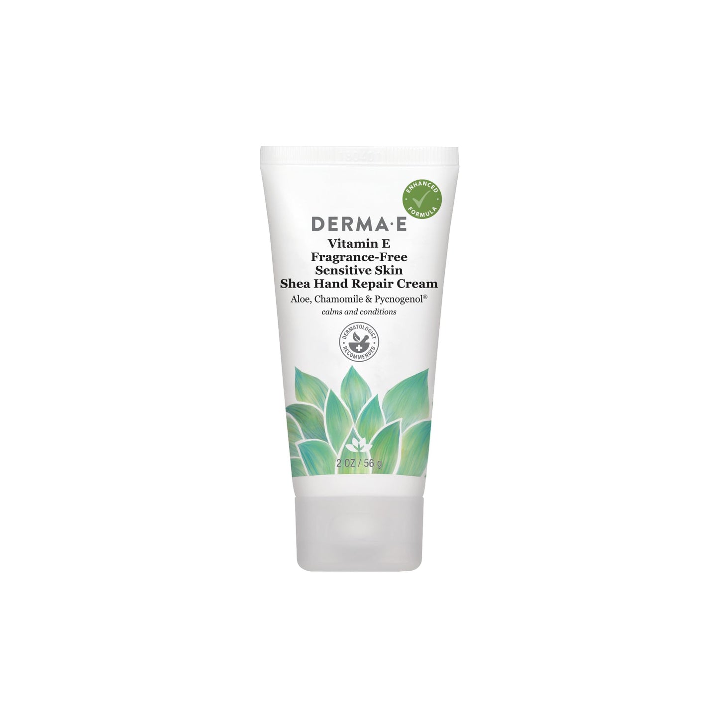 Derma E Vitamin E Fragrance Free Sensitive Skin Shea Hand Repair Cream - Intensive Therapy Hand Cream - Cruelty Free Unscented Lotion for Dry or