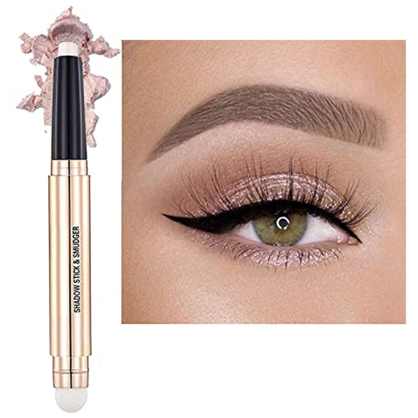 Metiplou Eyeshadow Stick Eye Shadow Pencil Eye Makeup Cream Shimmer Glitter Smooth Eye Shadow Sticks Nude Matte Korea Palette Primer Crayon Liquid