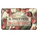 Nesti Dante Soap Bar, Italian Made Triple Milled Bar Soap in Black Cherry, 250 g (Pack of 1)