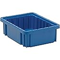 Quantum Storage Systems Polypropylene Dividable Grid Container, 10-7/8"L x 8-1/4"W x 3-1/2"H - Blue, 20 Pack