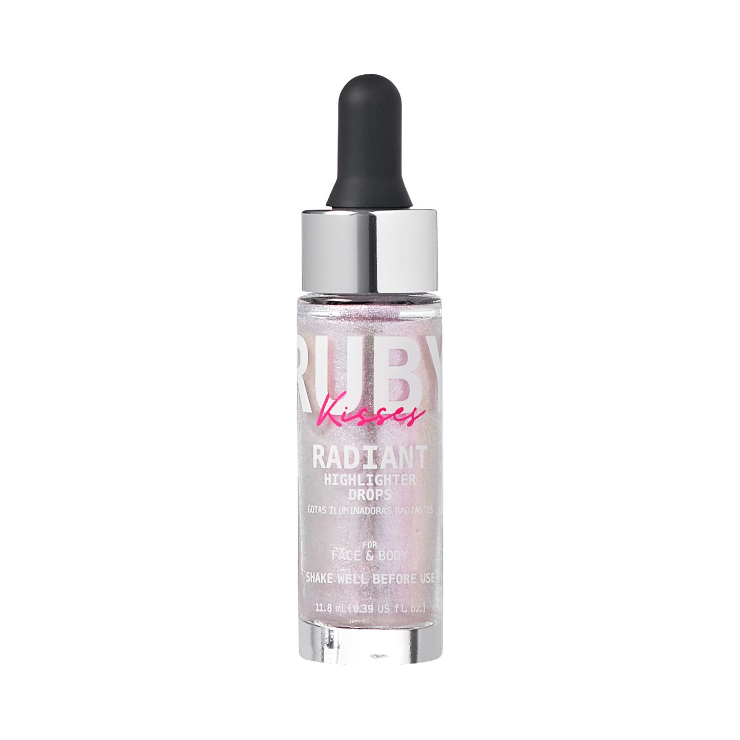 Ruby Kisses Radiant Drops, Shimmer Liquid Highlighter Makeup, Smooth Illuminator for Face Body, Natural Glow Dewiness Glitter for Skin (Unicorn)
