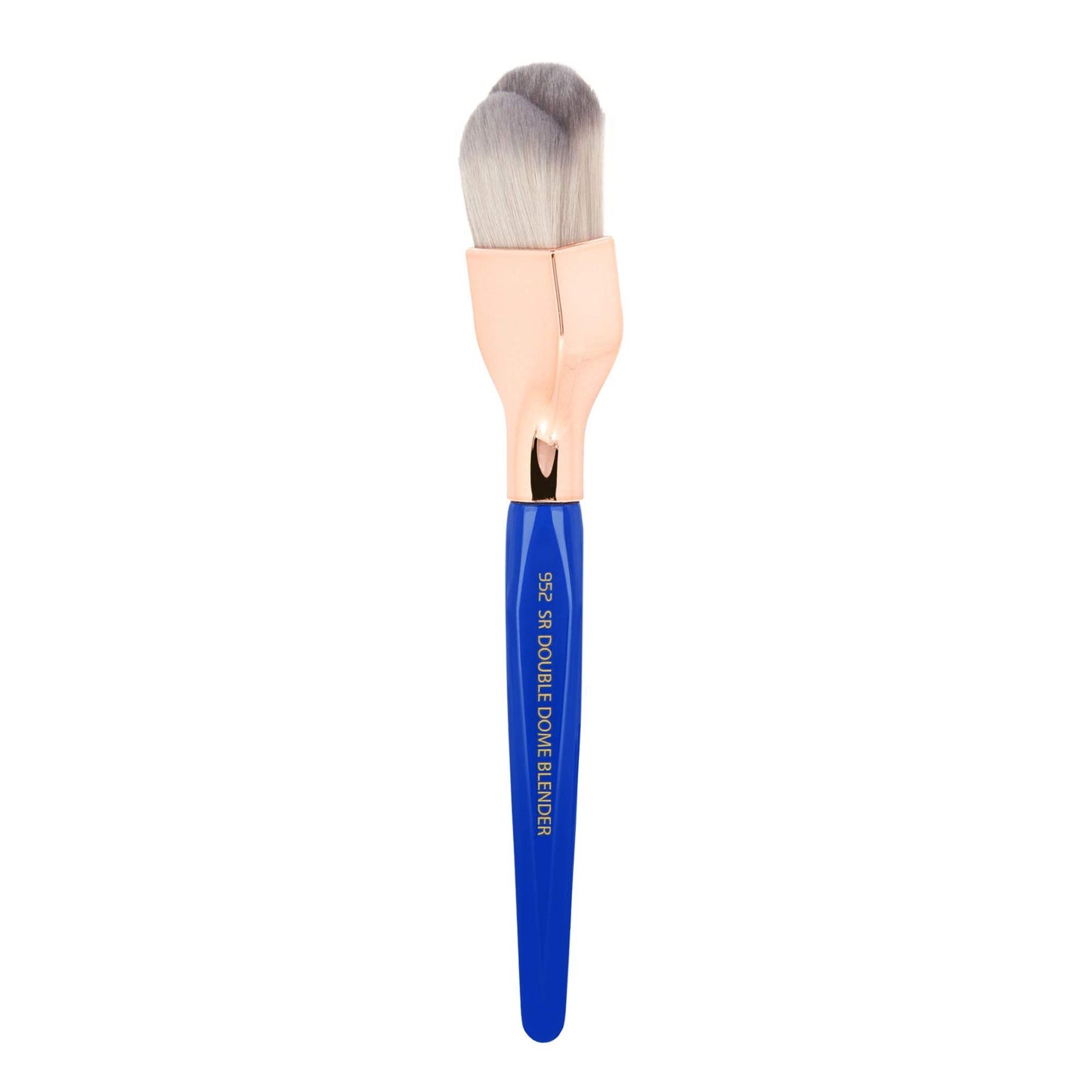 Bdellium Tools Professional Makeup Brush - Golden Triangle 952 Small Rounded Double Dome Blender - With All Vegan and Soft Synthetic Fibers,