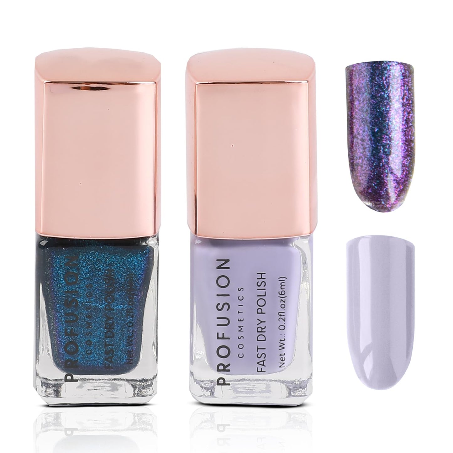 Profusion Cosmetics Written in the Stars Enchantful Mini Nail Duo, Get Glossy, Shiny Manicured Look with Richly Pigmented, Fast Drying Nail Polishes Beauty & Personal Care Profusion Cosmetics
